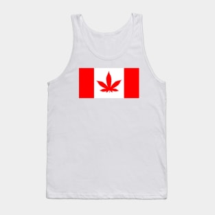 Canadian Flag Marijuana Tank Top